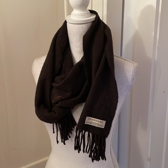 Burberry Embroidered Logo Cashmere Scarf - Picture 6 of 6